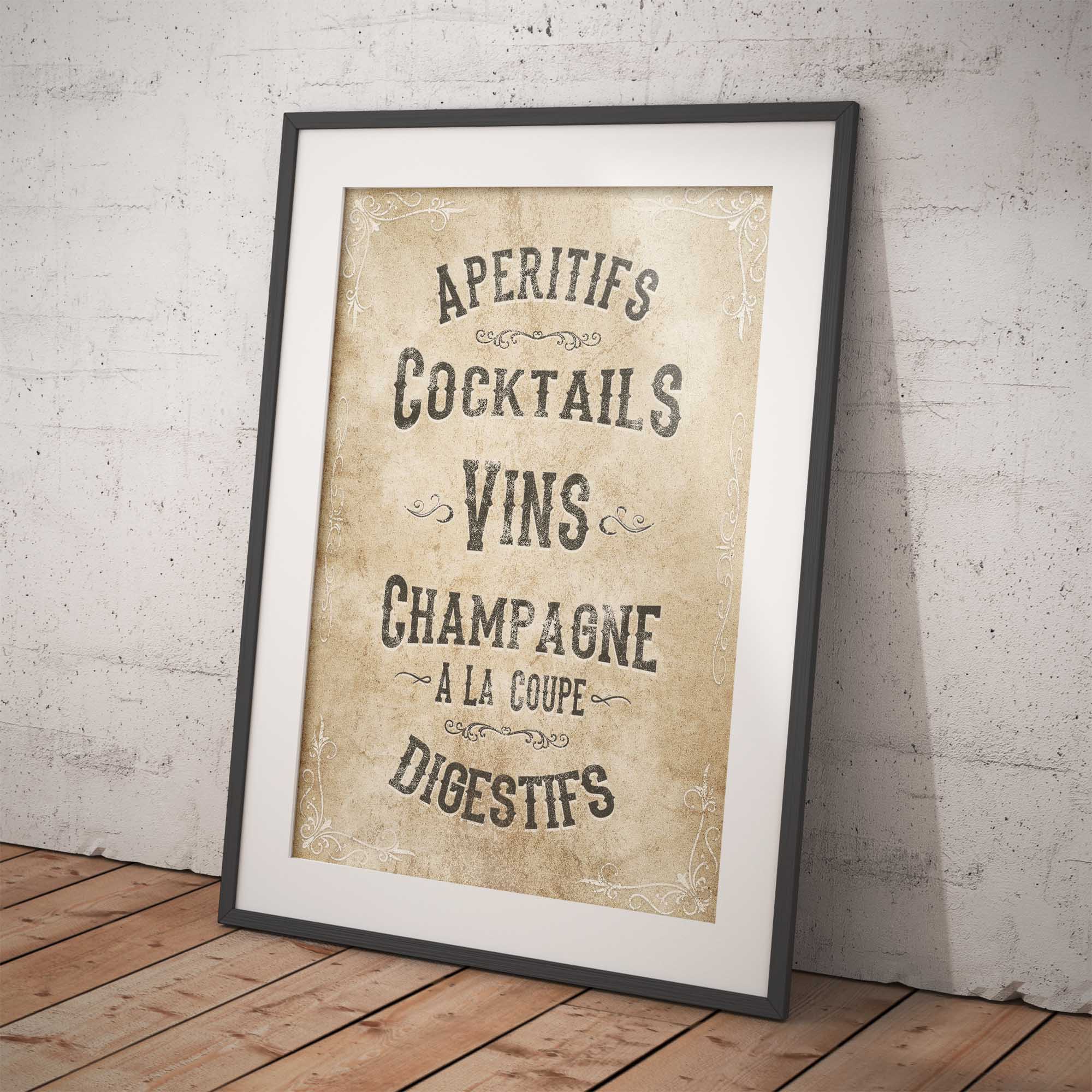 Drinks & Cocktails Art - Basement Prints