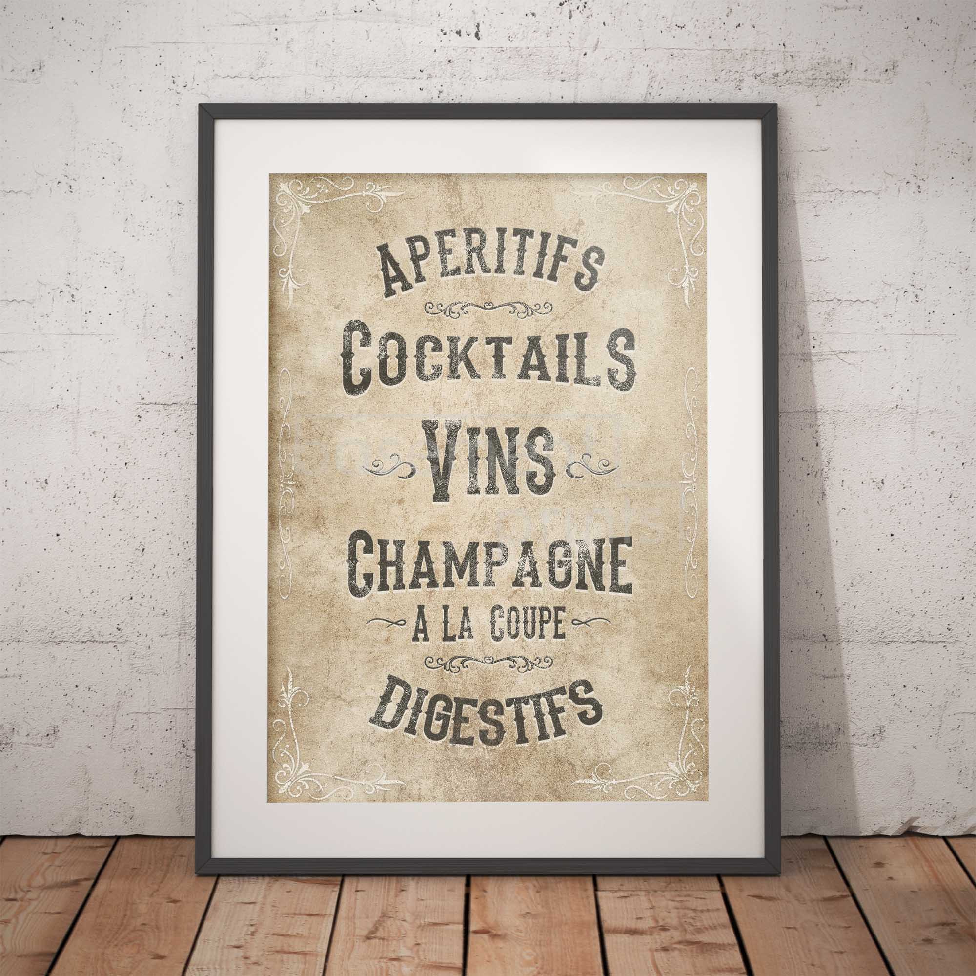 Drinks and Cocktails Prints - Basement Prints