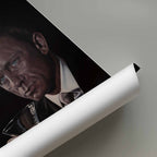 Rolled up poster of James Bond, Daniel Craig with a white background