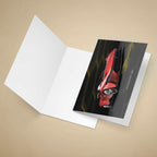 Greeting card with a Ferrari Daytona SP3 design on a beige background