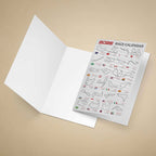 2026 F1 Race Calendar with race track outlines and country flags on a beige background