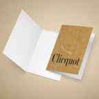 Veuve Clicquot Champagne Greeting card on a beige background