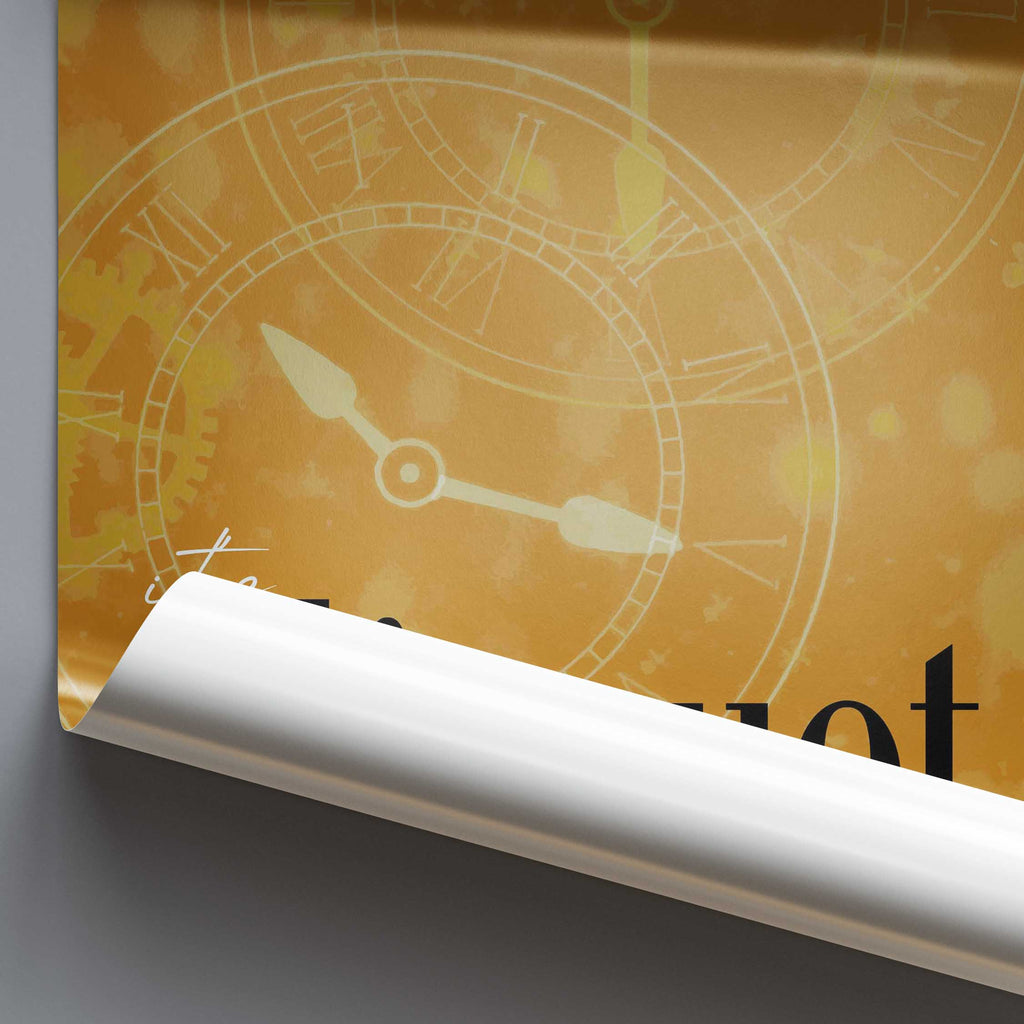 Poster rolled with a decorative design of Veuve Clicquot in orange 
