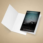 Greeting card of the Mercedes W17 2026 Formula 1 car on a beige background