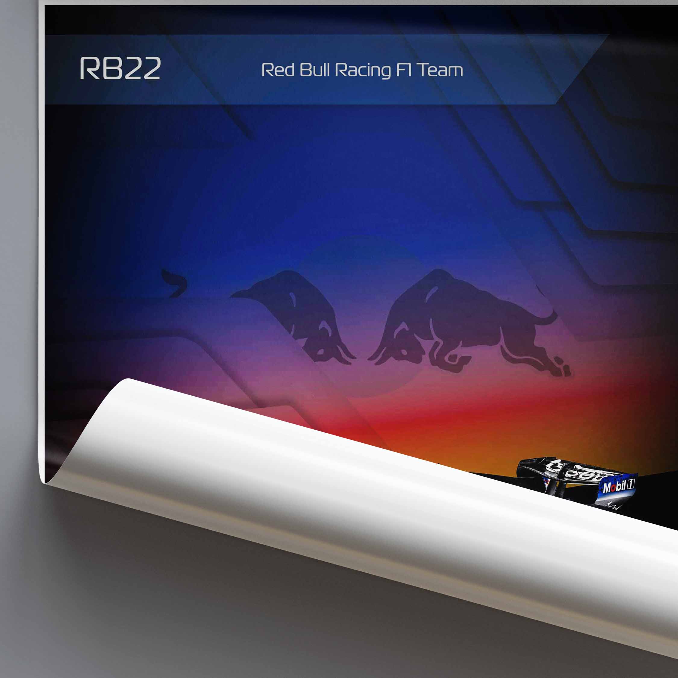 Rolled poster of the Red Bull RB22 2026 Formula 1 car