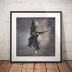 Eurofighter Typhoon Framed print with a dynamic background