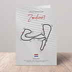Poster of Circuit Zandvoort layout on a textured gray background